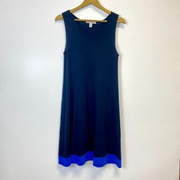 Autumn Cashmere Dresses & Skirts - Autumn Cashmere 100% Cashmere Blue Sleeveless Sweater Dress